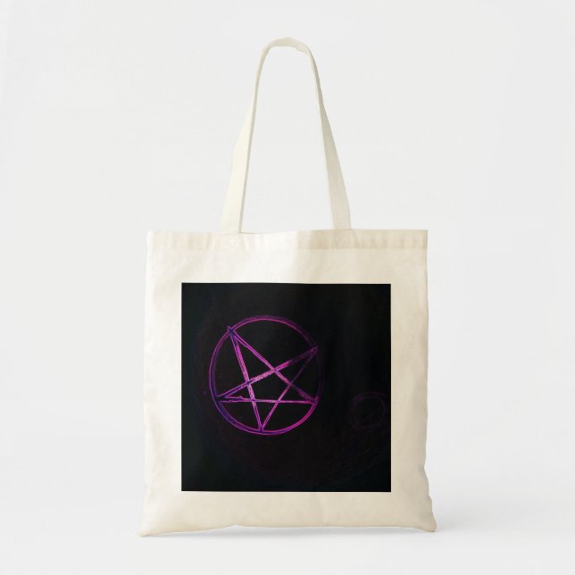 Bolsa Tote pentagrama roxo (Frente)