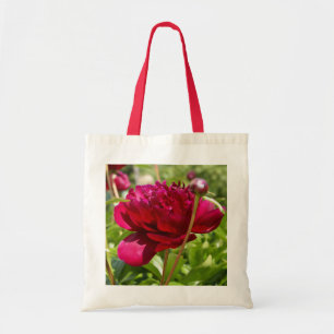 Bolsa Tote Peões de veludo da Maroon Escuro