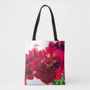 Bolsa Tote Peônia Vermelha