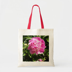 Bolsa Tote Peônias cor-de-rosa escuro