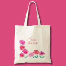 Peônias em Aquarela Bridesmaid Personalizado