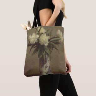 Bolsa Tote Peônias em um vaso azul e branco