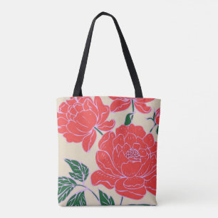Bolsa Tote Peônias Vermelhas #1