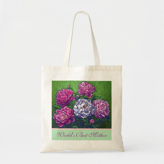 Bolsa Tote Peonies Dia de as mães Bag (Frente)