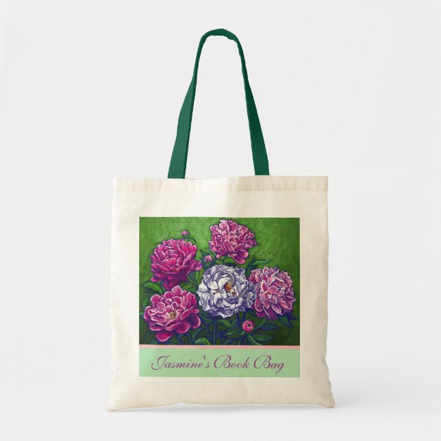Bolsa Tote Peonies Personal Book Bag (Frente)
