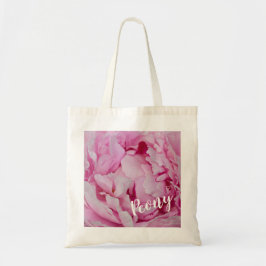Bolsa Tote Peony Blossom Rosa para amantes de flores e jardin