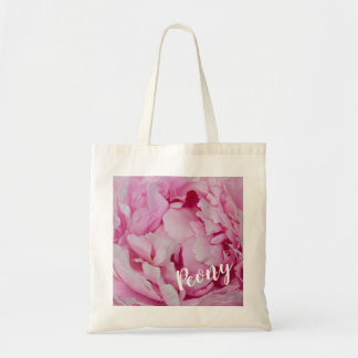 Bolsa Tote Peony Blossom Rosa para amantes de flores e jardin