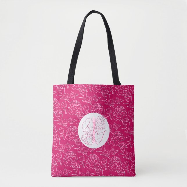 Bolsa Tote Peony Elegance Wedding (Frente)
