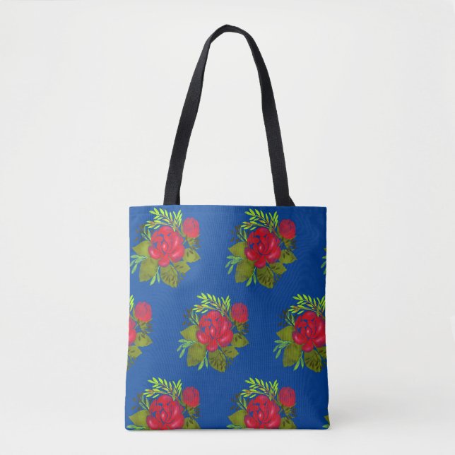 Bolsa Tote Peony Folk Floral (Frente)