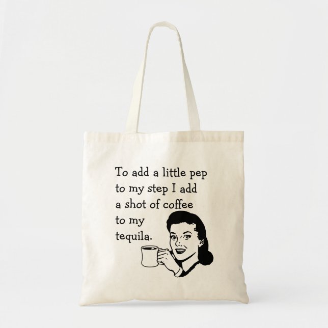 Bolsa Tote Pep de café tequila (Frente)