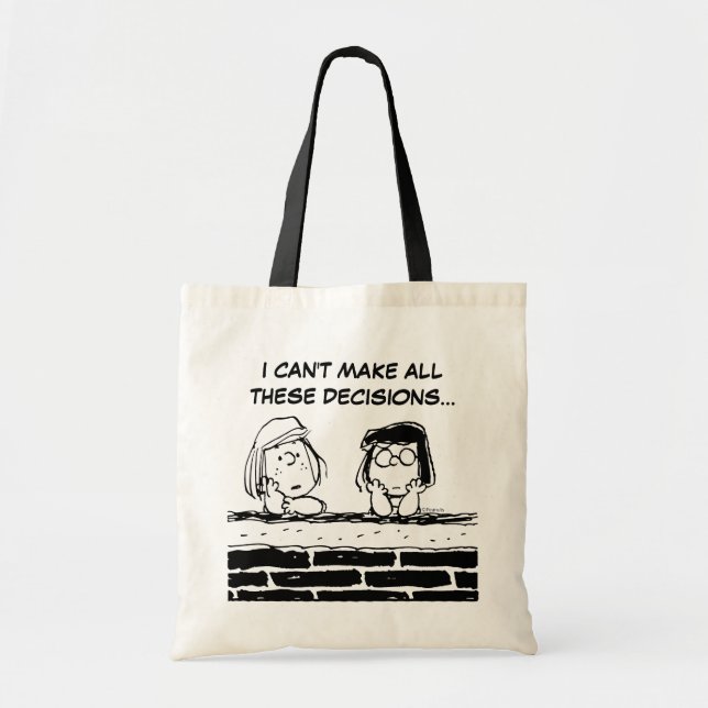 Bolsa Tote Peppermint Patty & Marcie na Parede (Frente)