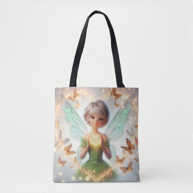 Bolsa Tote Pequena fada borboleta  (Frente)