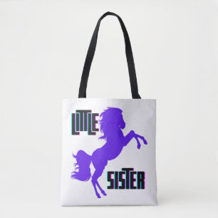 Bolsa Tote Pequena Irmã Púrpura Pony