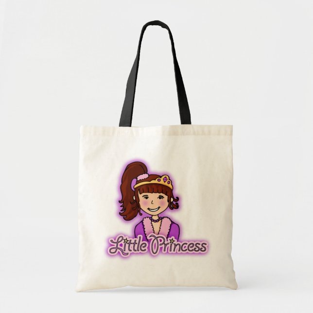 Bolsa Tote "Pequena Princesa" Saco de cabelos (Frente)