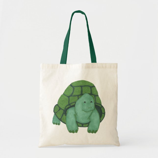 Bolsa Tote Pequena Tartaruga Verde Saco (Frente)