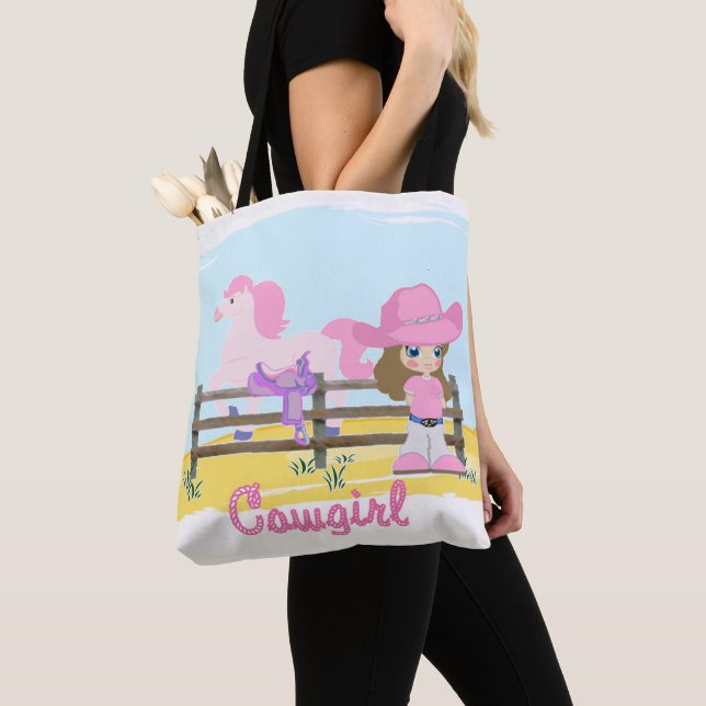 Bolsa Tote Pequena Vovó Com Cavalo E Selo De Tota (Close Up)