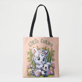 Bolsa Tote Pequenas Cuecas, Panda e Tigre |