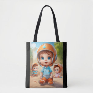 Bolsa Tote Pequenas Estrelas - Grandes Cuecas De Olhos Azuis