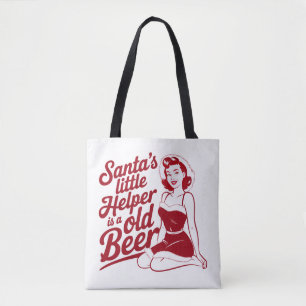 Bolsa Tote Pequeno ajudante do Papai Noel Natal sarcástico Sn