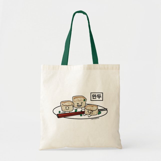 Bolsa Tote Pequeno almoço coreano hangul do dim sum da (Frente)