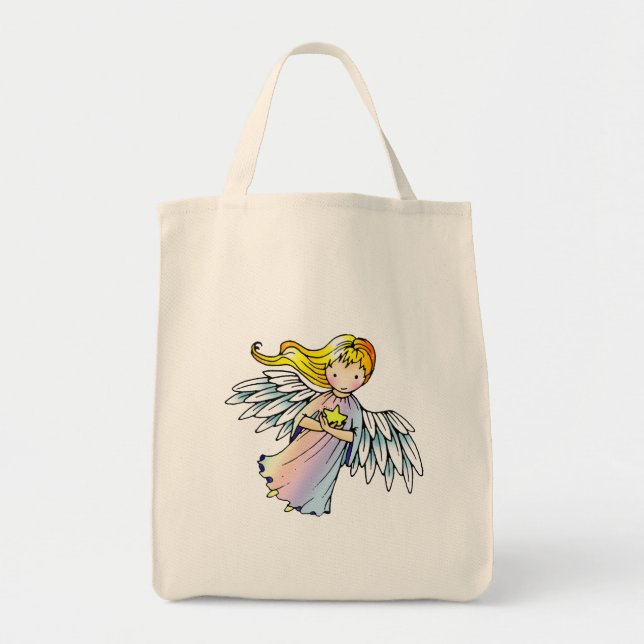 Bolsa Tote Pequeno Anjo Saco de Tote Orgânico (Frente)