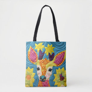 Bolsa Tote Pequeno Deer Quilt Como Design