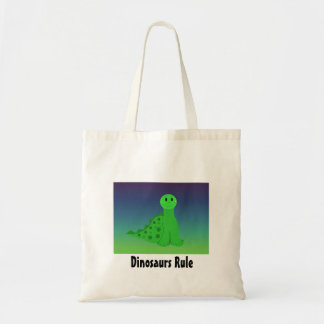 Bolsa Tote Pequeno Dinossauro Verde