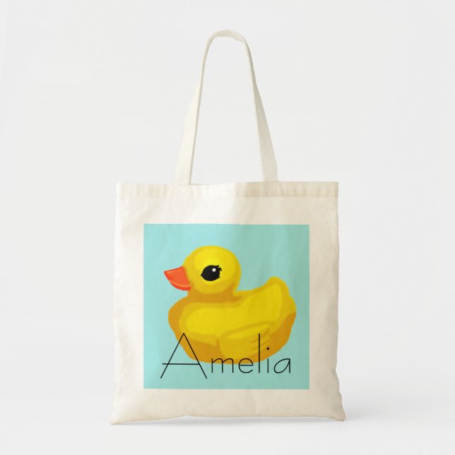 Bolsa Tote "Pequeno Ducky de Borracha" (Frente)