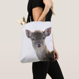 Bolsa Tote Pequeno e bonito Fawn 2 #animal #arte