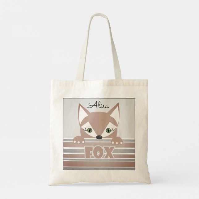 Bolsa Tote Pequeno e curioso Saco de Tote Fox (Verso)