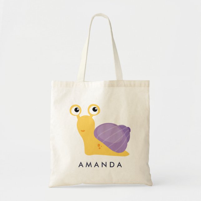 Bolsa Tote Pequeno e roxo Cachorro Personalizado (Frente)
