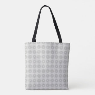 Bolsa Tote Pequeno floral branco caído no padrão rural