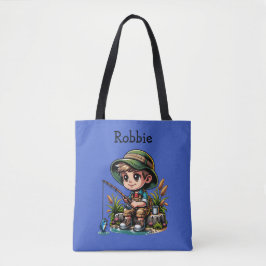 Bolsa Tote Pequeno Garoto Pescado Personalizado