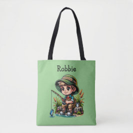 Bolsa Tote Pequeno Garoto Pescado Personalizado