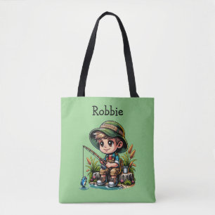 Bolsa Tote Pequeno Garoto Pescado Personalizado