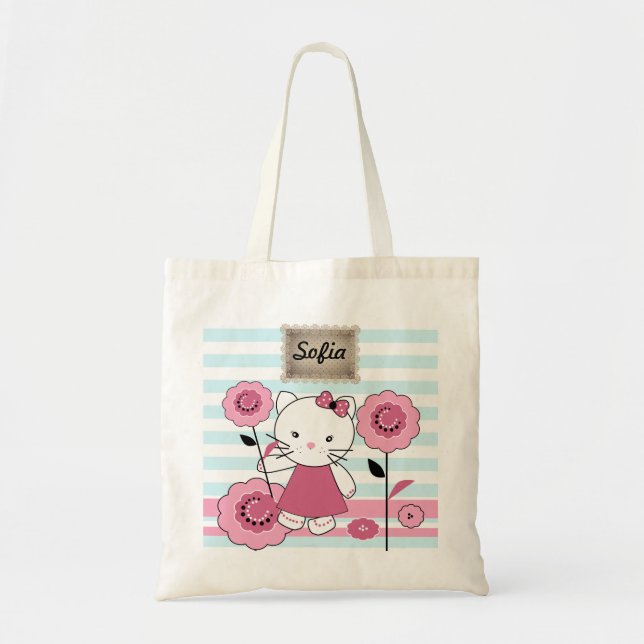 Bolsa Tote Pequeno Gatinho (Frente)