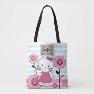 Bolsa Tote Pequeno Gatinho Grande Saco de Toque