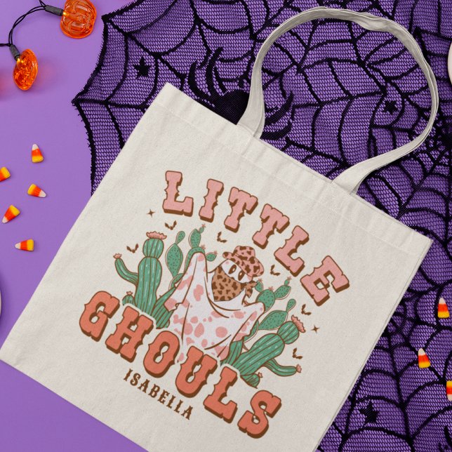 Bolsa Tote Pequeno Ghouls Halloween Nome Personalizado do Fan (Criador carregado)