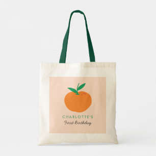 Bolsa Tote Pequeno Laranja-Cutie Primeiro Aniversário Dom Tot