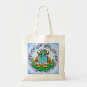 Bolsa Tote Pequeno Monstro Azul