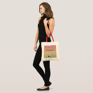 Bolsa Tote pequeno padrão de café
