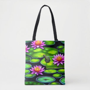 Bolsa Tote Pequeno Sapo no Lily Pad