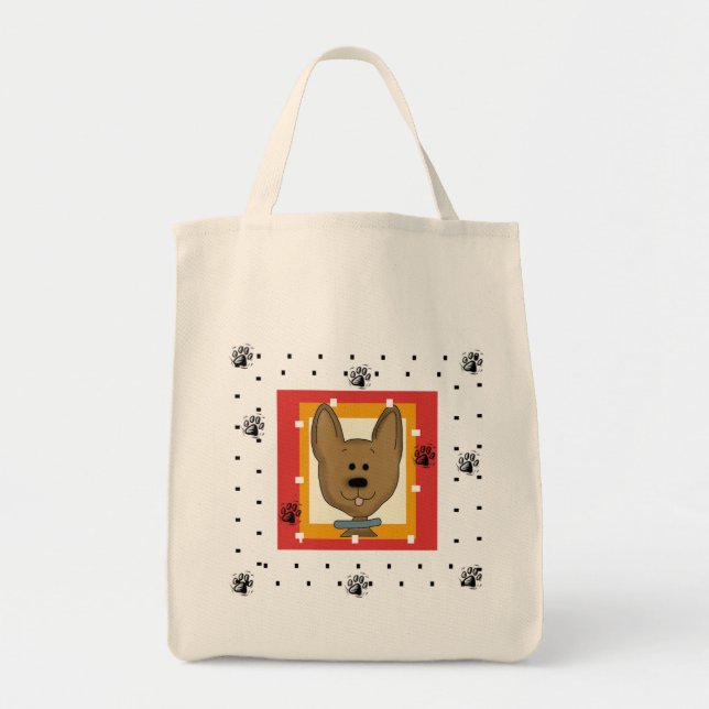 Bolsa Tote Pequenos Camisetas e presentes castanhos (Frente)