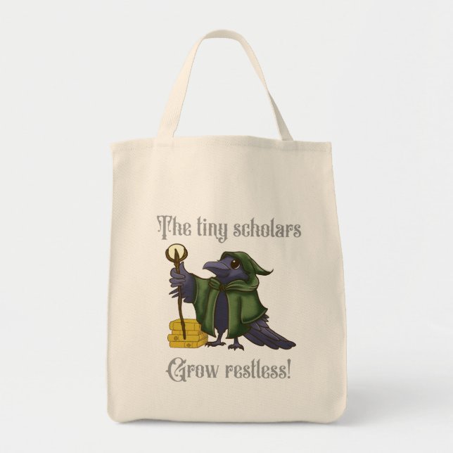 Bolsa Tote Pequenos Estudiosos Crescem Inquietos Corvo Profes (Frente)