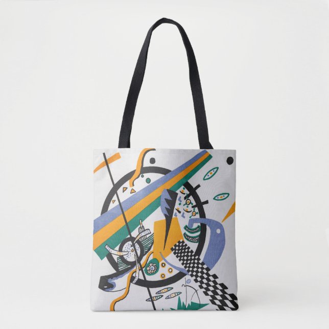 Bolsa Tote Pequenos mundos IV, Abstrato, Wassily Kandinsky (Frente)