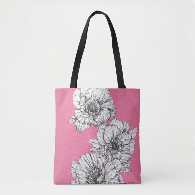 Bolsa Tote Pequim Rosa em Tinta (Frente)