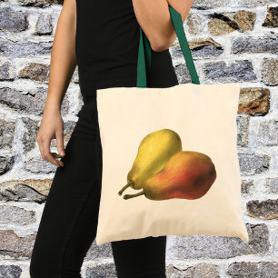 Bolsa Tote Pêras Vintage, Alimentos Orgânicos, Fruta Madura
