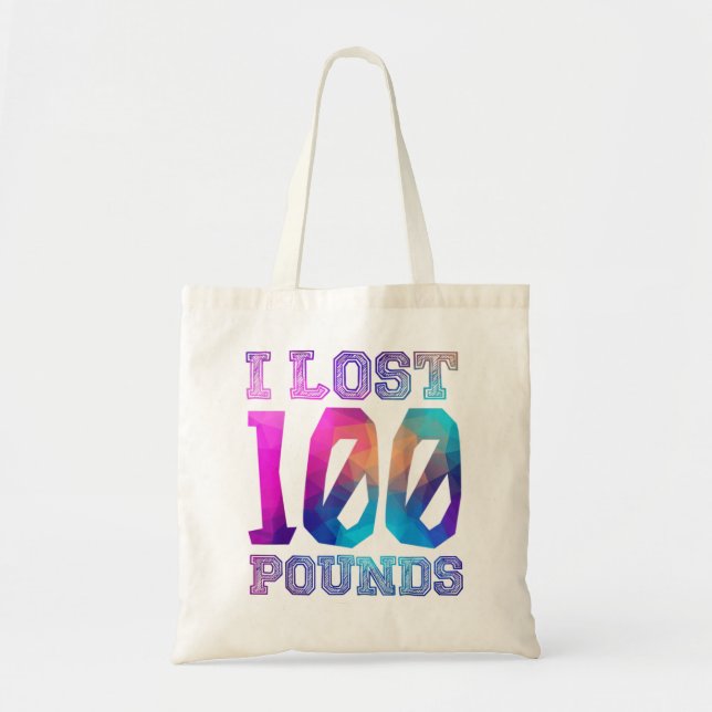 Bolsa Tote Perdi 100 Quilos - Anúncio De Perda De Peso Orgulh (Frente)