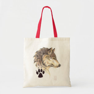 Bolsa Tote Perfil da cabeça do lobo