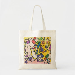 Bolsa Tote Perfil do estilo Peter Max com a barra de confitti